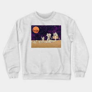 Retro Astronauts In Space Crewneck Sweatshirt